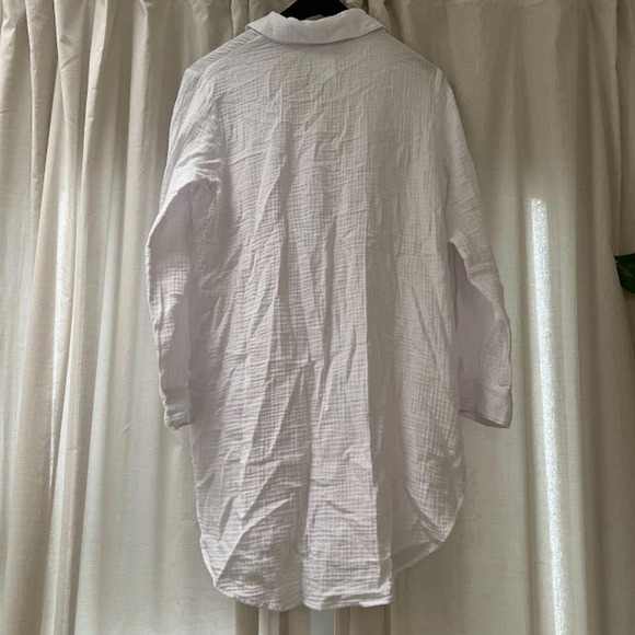 J.Crew White Crinkle Button-Down Tunic Shirt – NWT - Picture 5 of 7